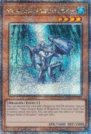 Stream, Dragon Ruler of Droplets (Quarter Century Secret Rare) (RA03-EN255) - Quarter Century Bonanza 1st Edition