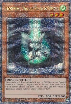 Lightning, Dragon Ruler of Drafts (Quarter Century Secret Rare) (RA03-EN257) - Quarter Century Bonanza 1st Edition