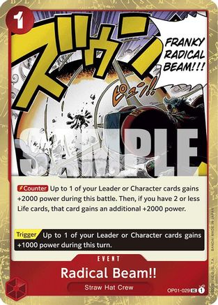 Radical Beam!! (Jolly Roger Foil) (OP01-029) - Premium Booster Foil