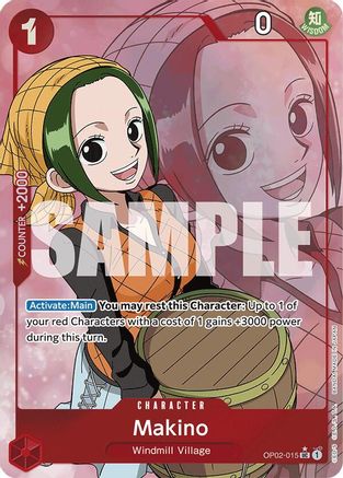Makino (Full Art) (OP02-015) - Premium Booster Foil