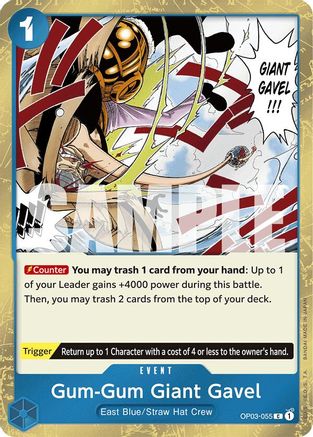 Gum-Gum Giant Gavel (OP03-055) - Premium Booster Foil