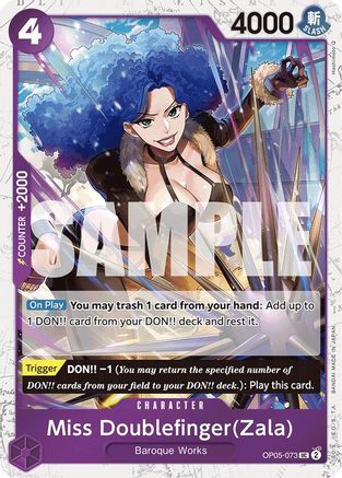 Miss Doublefinger(Zala) (Jolly Roger Foil) (OP05-073) - Premium Booster Foil