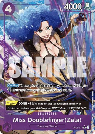 Miss Doublefinger(Zala) (Full Art) (OP05-073) - Premium Booster