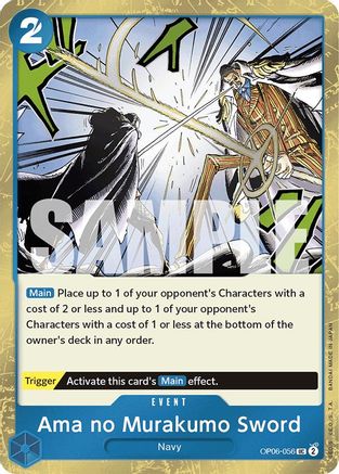 Ama no Murakumo Sword (Jolly Roger Foil) (OP06-056) - Premium Booster Foil