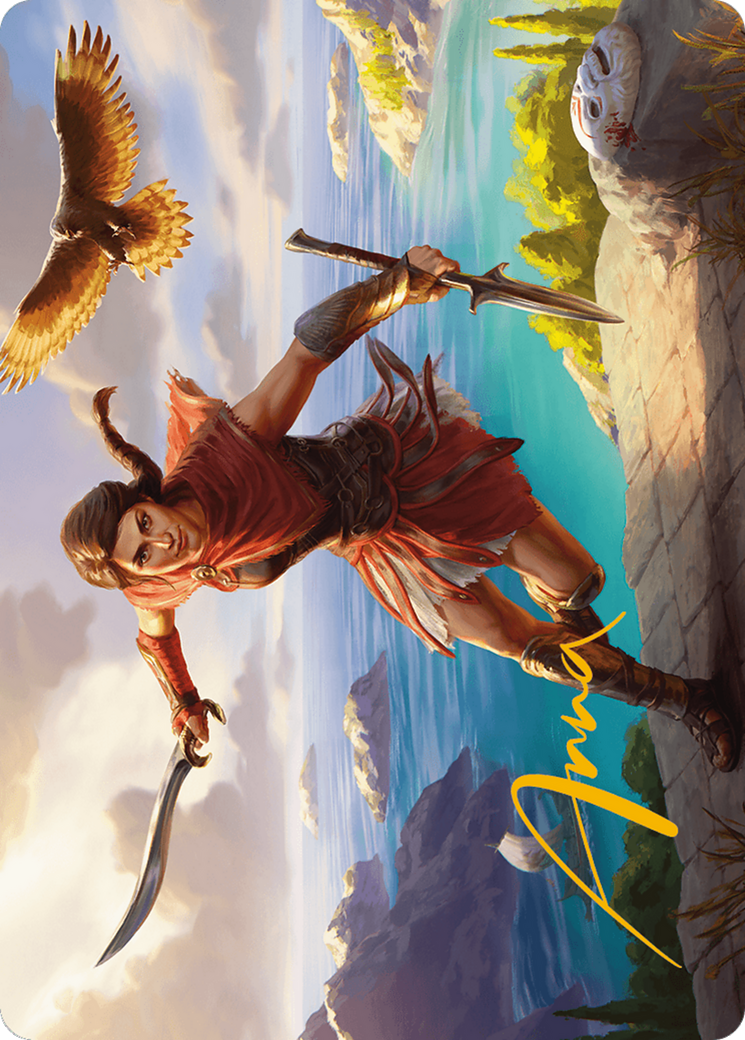 Kassandra, Eagle Bearer // Kassandra, Eagle Bearer (AACR-006) - Assassin's Creed Art Series (Borderless) Foil