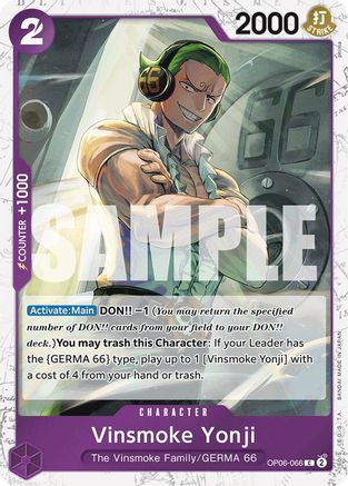 Vinsmoke Yonji (OP06-066) (Jolly Roger Foil) (OP06-066) - Premium Booster Foil