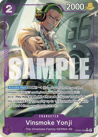 Vinsmoke Yonji (OP06-066) (Full Art) (OP06-066) - Premium Booster Foil