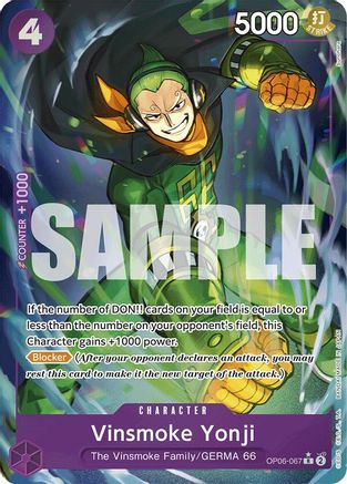 Vinsmoke Yonji (OP06-067) (Full Art) (OP06-067) - Premium Booster Foil