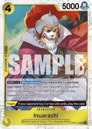 Inuarashi (Jolly Roger Foil) (OP06-100) - Premium Booster Foil