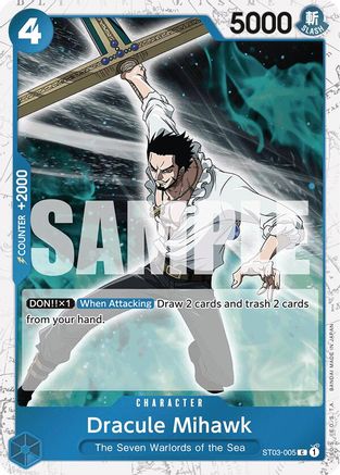 Dracule Mihawk (ST03-005) (Jolly Roger Foil) (ST03-005) - Premium Booster Foil