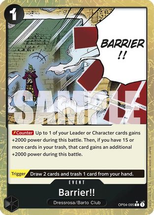 Barrier!! (Textured Foil) (OP04-095) - Premium Booster -The Best- Foil