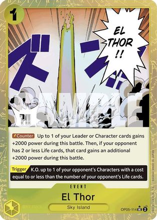 El Thor (Textured Foil) (OP05-114) - Premium Booster -The Best- Foil