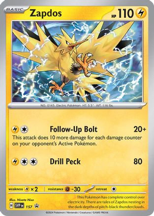 Zapdos - 157 157 - SV Scarlet & Violet Promo Cards Holofoil