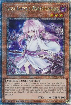 Ghost Reaper & Winter Cherries (Alternate Art) (Quarter Century Secret Rare) (RA03-EN014) - Quarter Century Bonanza 1st Edition