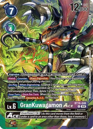GranKuwagamon ACE (Alternate Art) (BT16-046) - Special Limited Set Foil