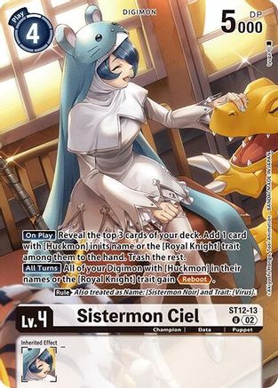 Sistermon Ciel (Alternate Art) (ST12-13) - Special Limited Set Foil