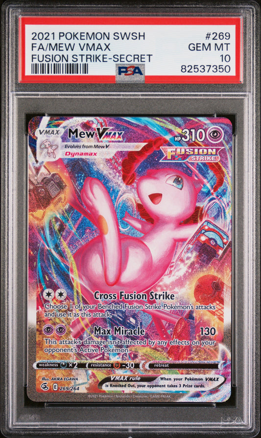 Mew VMAX Alternative Art Secret Fusion Strike #269 PSA 10