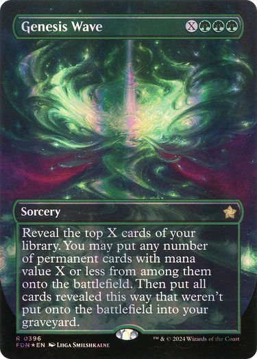 Genesis Wave (Borderless) (Mana Foil) (FDN-396) - Foundations (Borderless) Foil