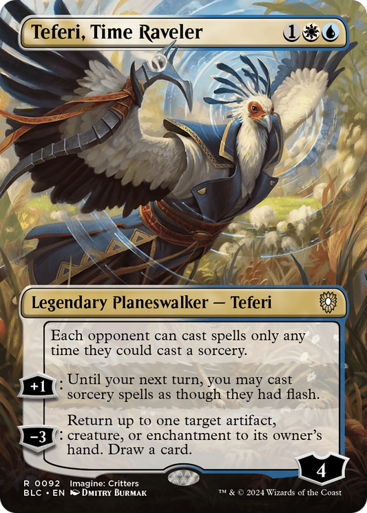 Teferi, Time Raveler (BLC-092) - Bloomburrow Commander (Borderless) Foil