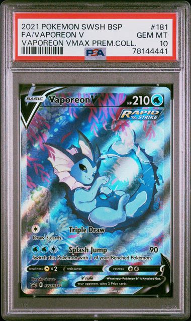 Vaporeon V Alt Art Promo PSA 10