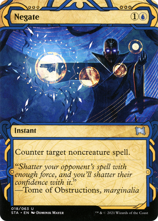Negate (STA-018) - Strixhaven Mystical Archive: (Showcase) (Borderless) Foil