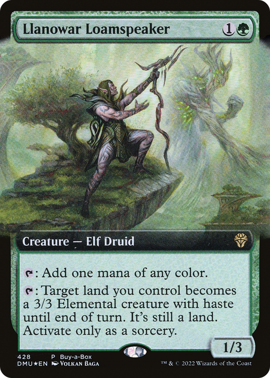 Llanowar Loamspeaker (BABP-428) - Dominaria United: (Extended Art) Foil