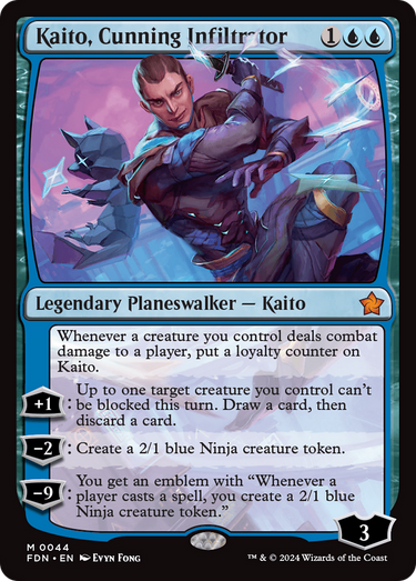 Kaito, Cunning Infiltrator (FDN-044) - Foundations Foil