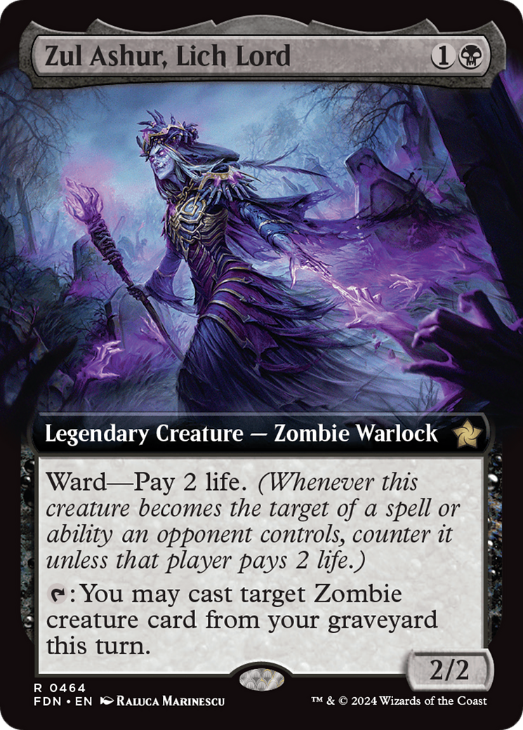 Zul Ashur, Lich Lord (FDN-464) - Foundations: (Extended Art) Foil