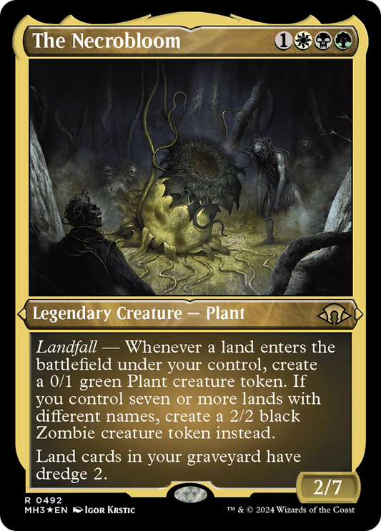 The Necrobloom (MH3-492) - Modern Horizons 3 Etched Foil
