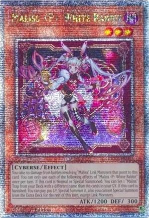 Maliss P White Rabbit (Quarter Century Secret Rare) (CRBR-EN015) - Crossover Breakers 1st Edition