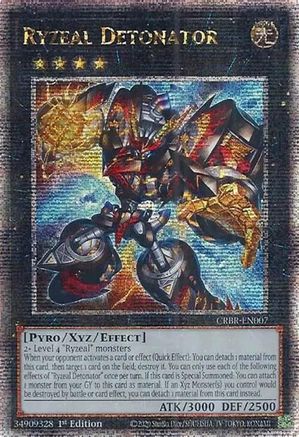 Ryzeal Detonator (Quarter Century Secret Rare) (CRBR-EN007) - Crossover Breakers 1st Edition