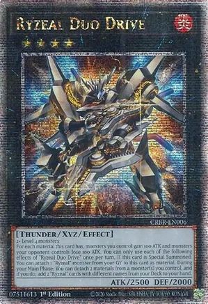 Ryzeal Duo Drive (Quarter Century Secret Rare) (CRBR-EN006) - Crossover Breakers 1st Edition