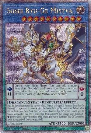 Sosei Ryu-Ge Mistva (Quarter Century Secret Rare) (CRBR-EN034) - Crossover Breakers 1st Edition