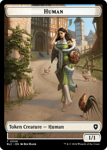 Human (TBLC-006) - Bloomburrow Commander Tokens Foil
