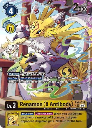 Renamon (X Antibody) (Alternate Art) (EX8-031) - Chain of Liberation Foil