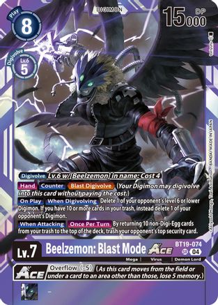Beelzemon: Blast Mode ACE (BT19-074) - Release Special Booster 2.5 Foil