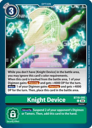 Knight Device (BT19-095) - Release Special Booster 2.5