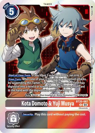 Kota Domoto & Yuji Musya (BT20-087) - Release Special Booster 2.5 Foil