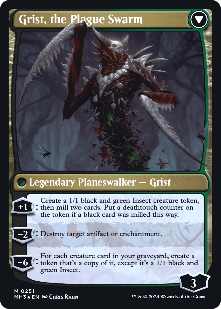 Grist, Voracious Larva // Grist, the Plague Swarm (PMH3-251S) - Modern Horizons 3 Promos Foil