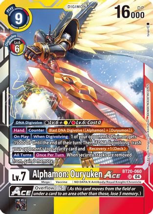 Alphamon: Ouryuken ACE (BT20-060) - Release Special Booster 2.5 Foil