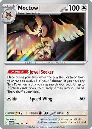 Noctowl - SV Prismatic Evolutions Reverse Holofoil