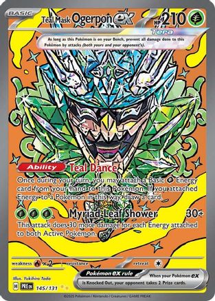 Teal Mask Ogerpon ex - SV Prismatic Evolutions Holofoil