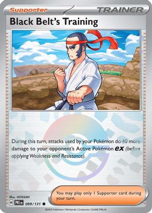 Black Belt's Training - 099/131 (Poke Ball Pattern) - SV Prismatic Evolutions Holofoil