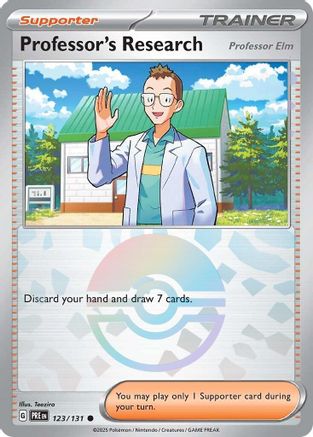 Professor's Research [Professor Elm] (Poke Ball Pattern) - SV Prismatic Evolutions Holofoil