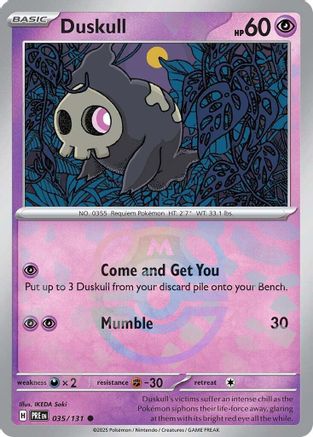 Duskull (Master Ball Pattern) 35 - SV Prismatic Evolutions Holofoil