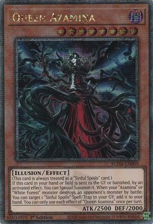 Queen Azamina (Quarter Century Secret Rare) (SUDA-EN009) - Supreme Darkness 1st Edition
