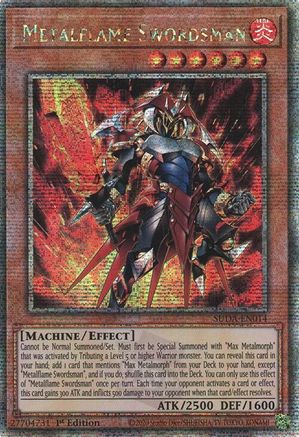 Metalflame Swordsman (Quarter Century Secret Rare) (SUDA-EN014) - Supreme Darkness 1st Edition