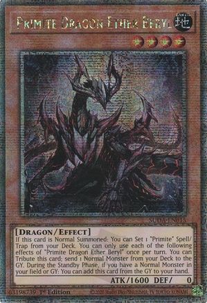 Primite Dragon Ether Beryl (Quarter Century Secret Rare) (SUDA-EN015) - Supreme Darkness 1st Edition