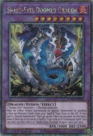Snake-Eyes Doomed Dragon (Quarter Century Secret Rare) (SUDA-EN035) - Supreme Darkness 1st Edition
