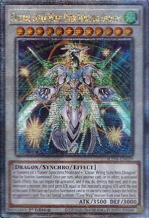 Crystal Clear Wing Over Synchro Dragon (Quarter Century Secret Rare) (SUDA-EN039) - Supreme Darkness 1st Edition